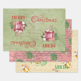 Cold Outside Cup Frohe Weihnachts-glückliche Feier Geschenkpapier Set
