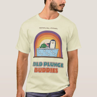 Cold Plunge Kumpels Pinguin Wassermelone T-Shirt