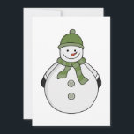 Cold Snowman Einladung<br><div class="desc">Ein niedlicher Schneemann mit Hut und Schal</div>