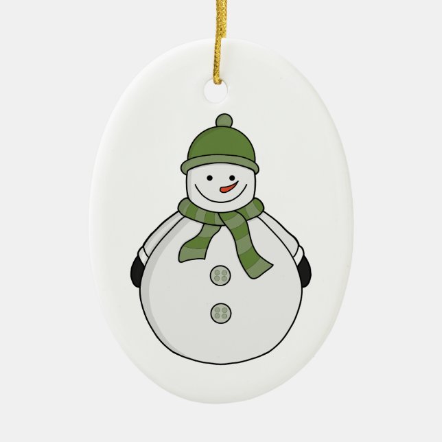 Cold Snowman Keramik Ornament (Vorne)