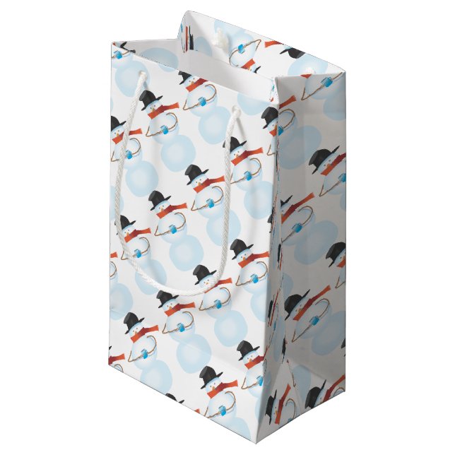 Cold Snowman Kleine Geschenktüte (Vorderseite Schrägansicht)
