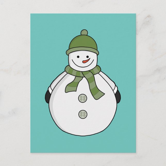 Cold Snowman Postkarte (Vorderseite)
