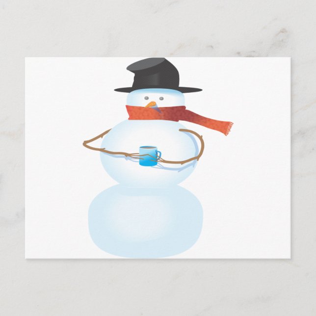 Cold Snowman Postkarte (Vorderseite)