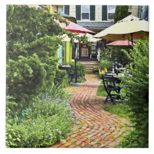 Cold Spring NY - Essen im Freien auf der Terrasse Fliese