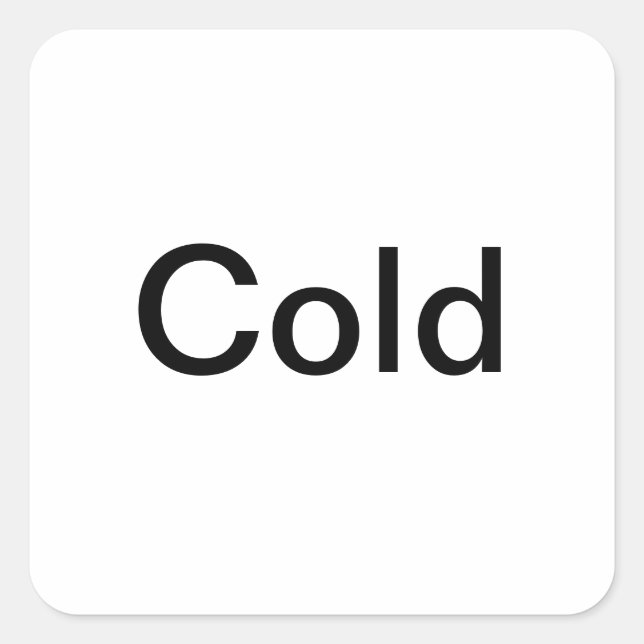 "Cold" Temperatureinstellungsmarkierungen/ Quadratischer Aufkleber (Vorderseite)