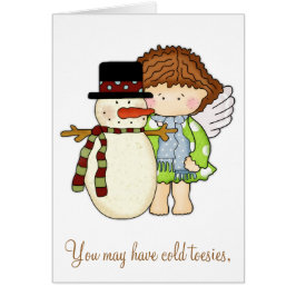 Cold Toesis & Warm Heart Winter Angel Card