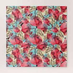 Cold Warm Watercolor Floral Geometric