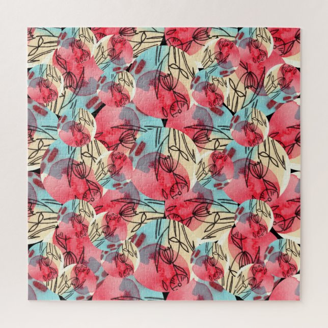 Cold Warm Watercolor Floral Geometric (Vertikal)
