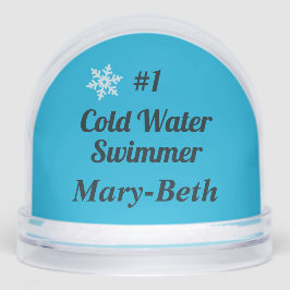 Cold Water Swimmer Swimming Number 1  Schneekugeln