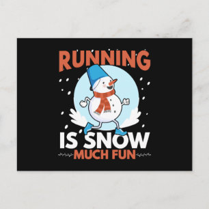 Cold Weather Runner - Laufen macht im Schnee viel  Postkarte
