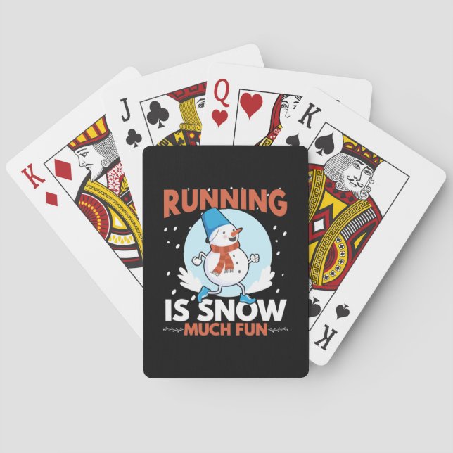 Cold Weather Runner - Running ist schneesicher Spa Spielkarten (Rückseite)