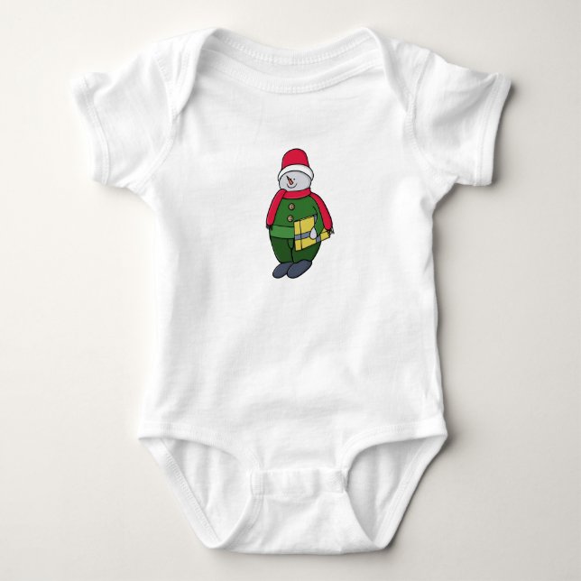 Cold Winter Snowman Baby Strampler (Vorderseite)