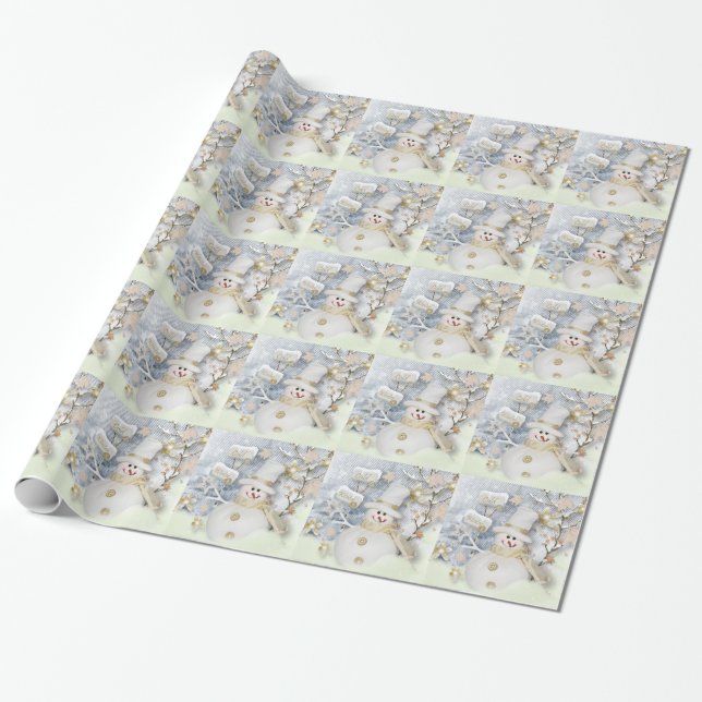 Cold Winter Snowman Geschenkpapier (Ungerollt)