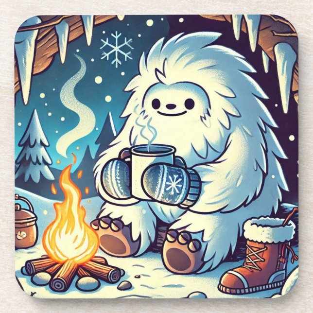 Cold Yeti Erwärmung am Brandtrunk Untersetzer (Vorderseite)