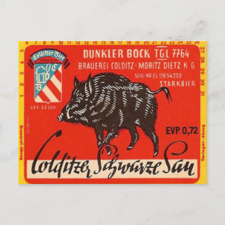 Colditzer Schwarze Sau Postkarte