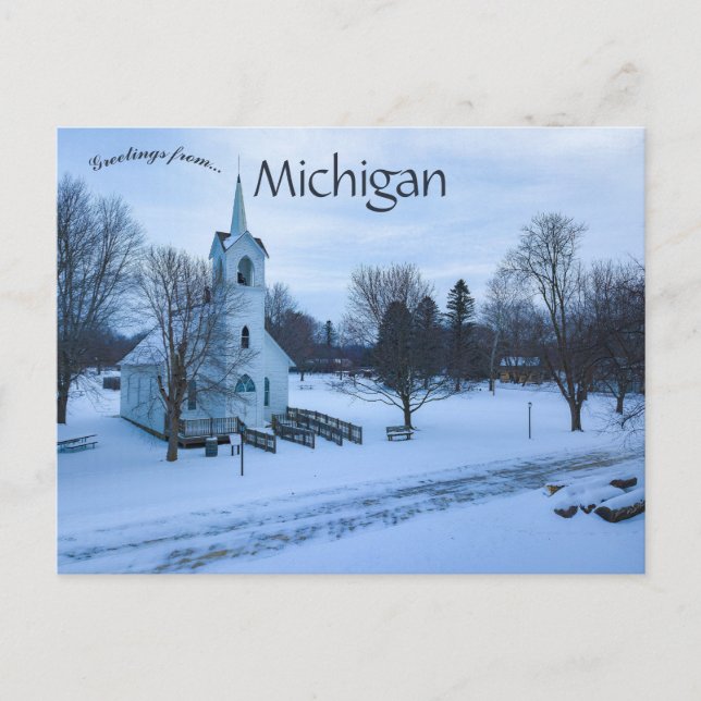 Coldwater Road Kapelle Flint Michigan Postkarte (Vorderseite)