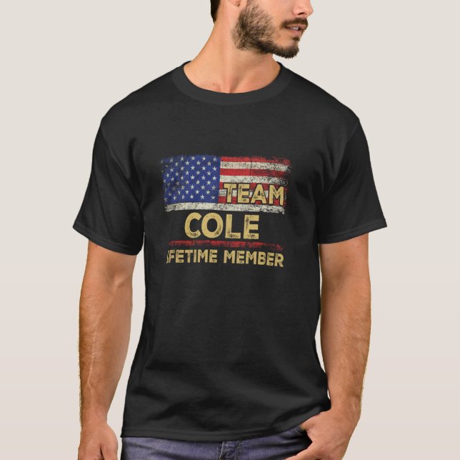 Cole Nachname Shirt Team Cole Lifetime Member (Vorderseite)