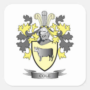 Cole-Wappen Quadratischer Aufkleber