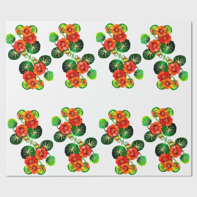 coleção Flores do Brasil capuchinha,  Geschenkpapier (Flach)