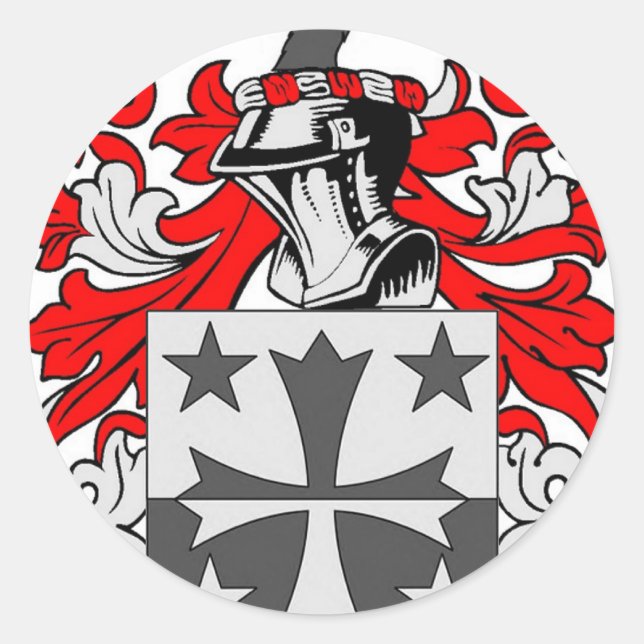 Coleman (irisch) Wappenmantel Runder Aufkleber (Vorderseite)