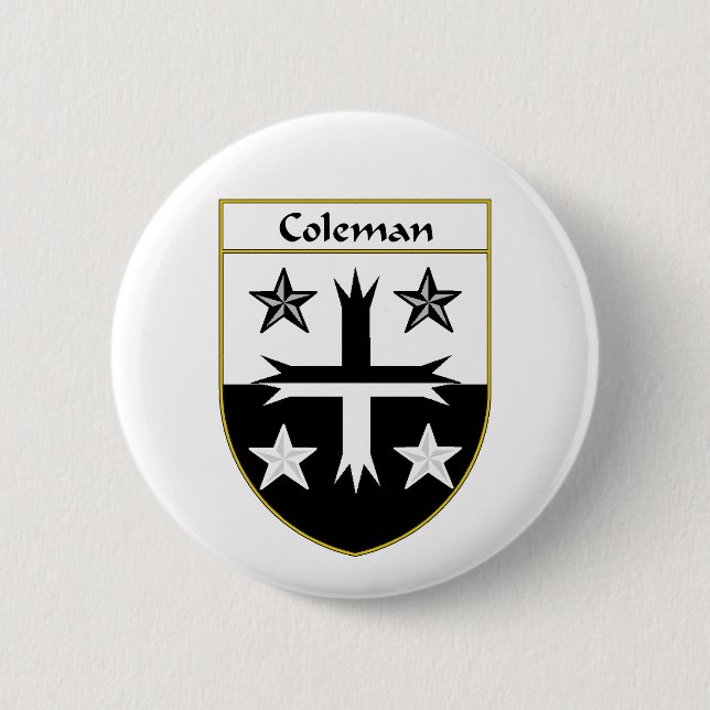 Coleman Wappen/Familienwappen Button (Vorderseite)