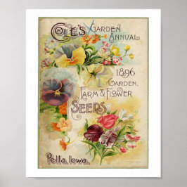 Coles Garden Annual 1896 Garden, Farm & Blume Poster