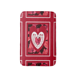 Coleus Close-up with John 3:16 Badematte