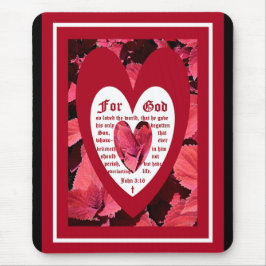 Coleus Nah mit John 3:16 Mousepad