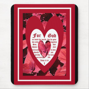Coleus Nah mit John 3:16 Mousepad
