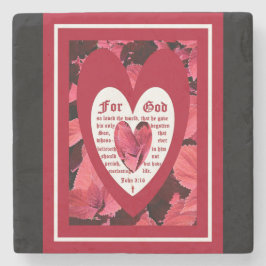 Coleus Nah mit John 3:16 Steinuntersetzer