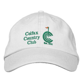 Colfax Countryklub-justierbare Twill-Kappe Bestickte Baseballkappe