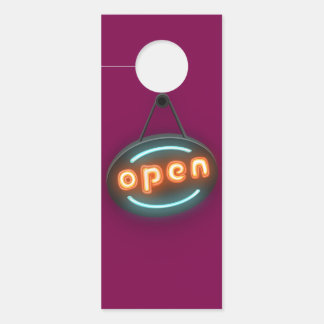 Colgador para Puertas Palabra Open En Estilo Neón Türanhänger