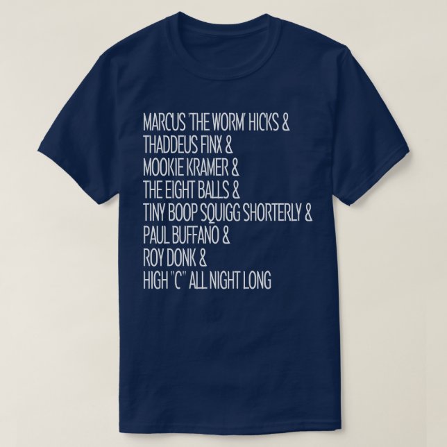 Colgate Comedy Hour Namensliste T-Shirt (Design vorne)