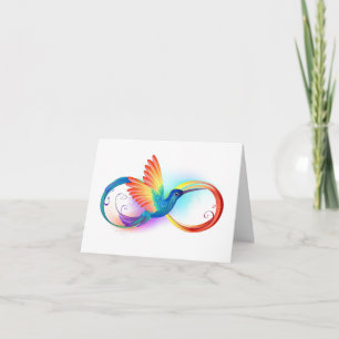 Colibri arc-en-ciel avec symbole Infinity