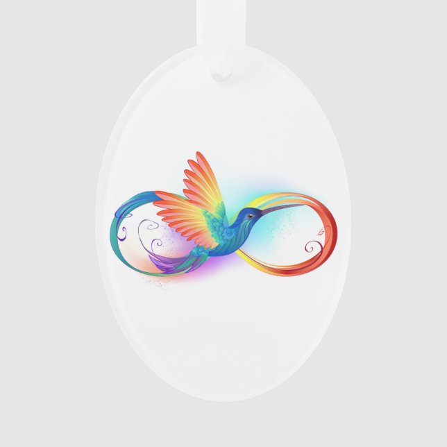 Colibri arc-en-ciel avec symbole Infinity (devant)