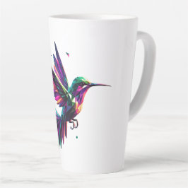 Colibrí Arcoíris Geométrico – Arte Moderno Vibrant Milchtasse