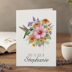 Colibri Botanique Floral Merci Enseignant
