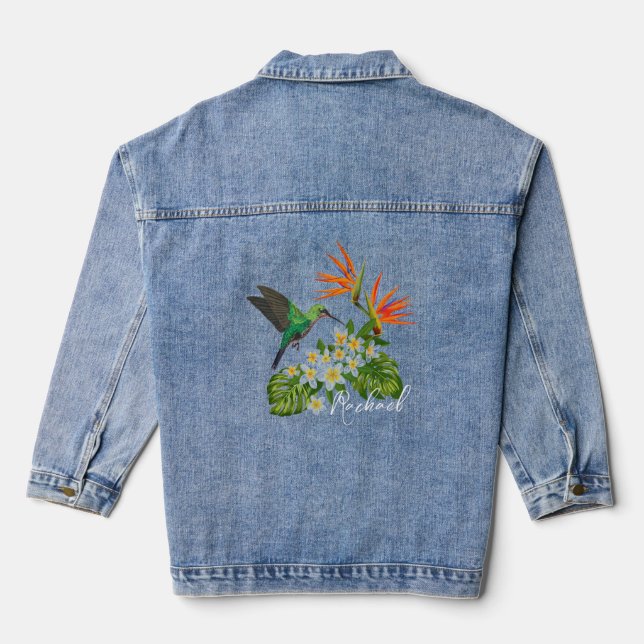 Colibri et fleurs personnalisés (Verso)