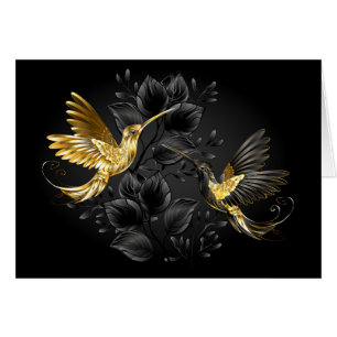 Colibri noir et or