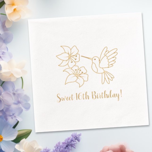 Colibri près de Fleurs 16e anniversaire (Créateur téléchargé)
