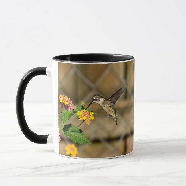 Colibri sur Lantana 11 oz Mug (Gauche)