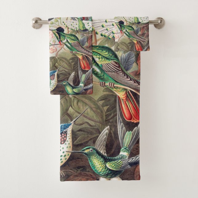 Colibri, Trochilidae Kolibris par Ernst Haeckel (En situation)