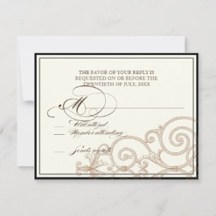 Colibris à thé rouge - Carte de réponse RSVP