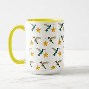 Colibris et étoiles Mug à café à deux tons