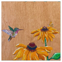 Colibris et tissu marais
