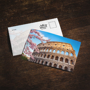 Colisée de Rome Italie Carte Postale Peinte