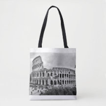 Colisée noire et blanche Sac fourre-tout de Rome