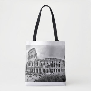 Colisée noire et blanche Sac fourre-tout de Rome