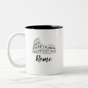 Colisée Rome Italie Art Deux Tons Café Mug