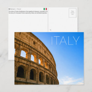 Colisée, Rome, Italie Carte Postale de Voyage